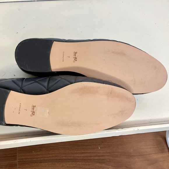 COACH HEIDI Black Quilted Dressy Comfort Leather Loafer Size 7 - Picture 11 of 14